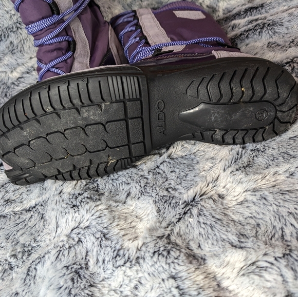 Aldo Under Knee Purple Winter Apres ski boots, Size 8, barely worn, slip on - Picture 12 of 13